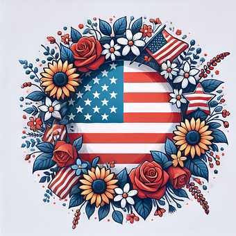 Bandeira, Eua, Americano, América