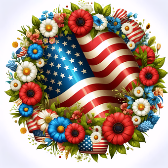 Bandeira, Eua, Americano, América