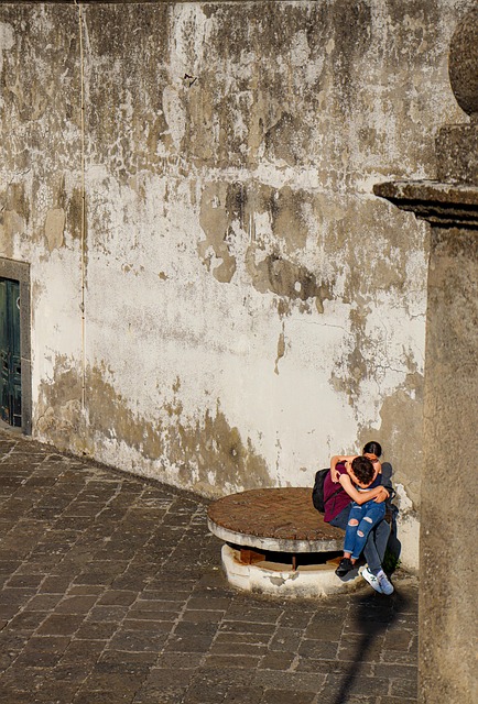 Pareja, Amante, Romántico, Piedra