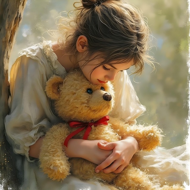 Download free HD stock image of Child Friends Free child friends teddy bear illustration
