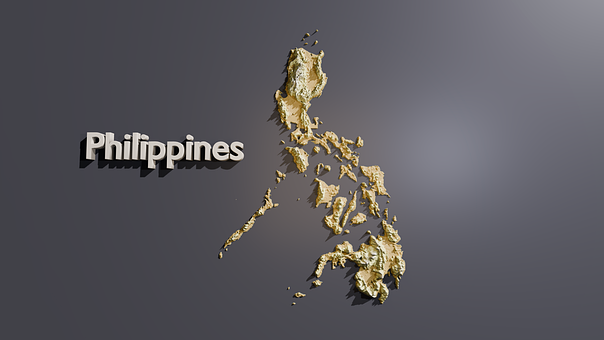 Philippinen, 3D-Karte, Geländekarte