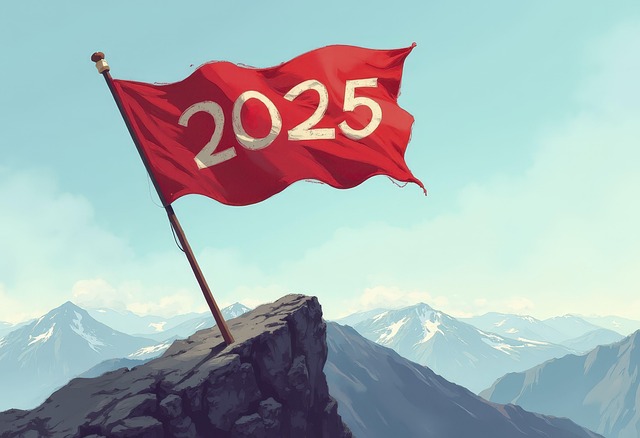 Rødt Flag, Bjergtop, 2025, Tekst, Titel