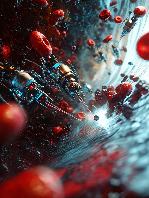 Free blood cells virus illustration