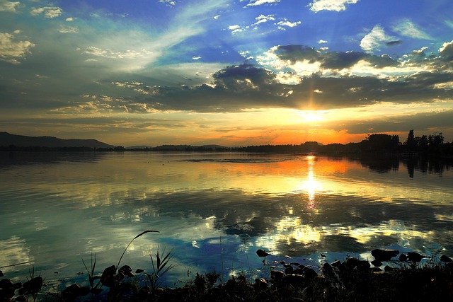 Free Sunset Lake photo and picture