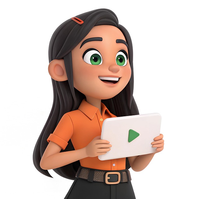 Free ai generated woman presenting illustration