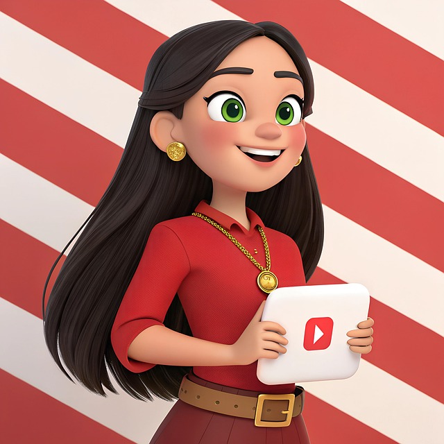 Free ai generated woman presenting illustration