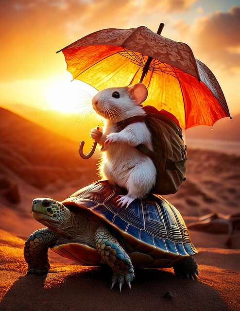 Maus, Schildkröte, Freunde, Tiere
