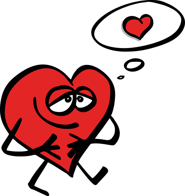 Free heart character love illustration