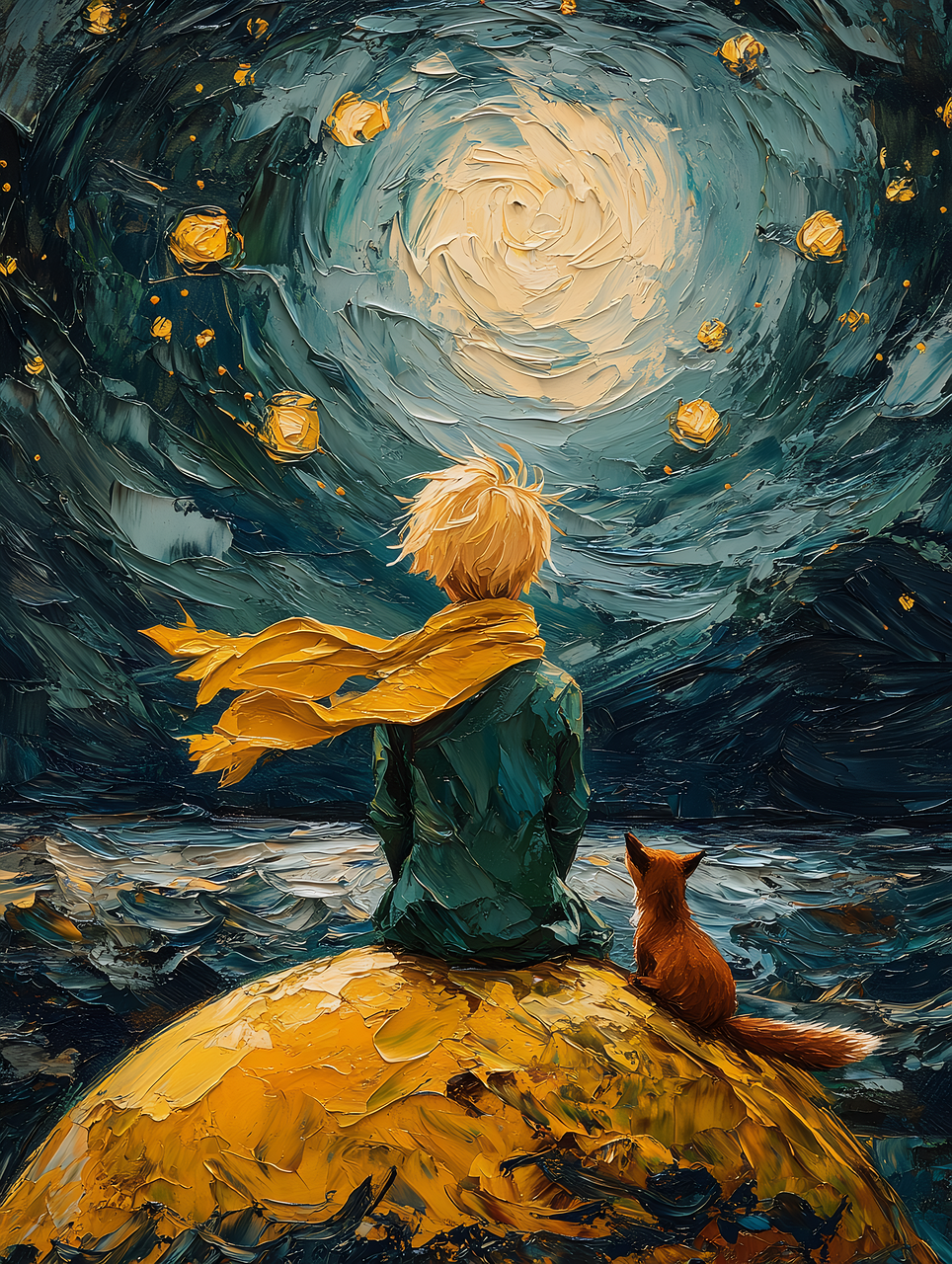 小王子星夜油画- Pixabay上的免费图片