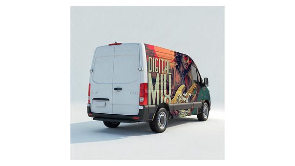 Van, Mock-Up, Art, Model, Image, Design