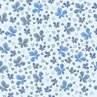 Free Blue Leaves illustration and picture