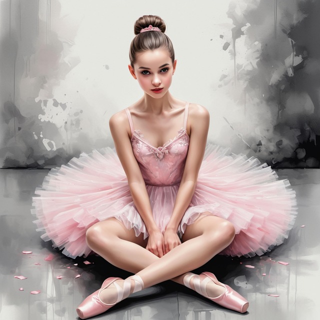 Free ballet portrait woman illustration