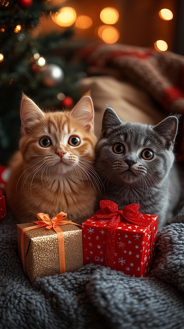 Ai Generado, Navidad, Gatos, Gatito