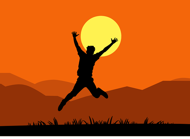 Free joy excitement silhouette vector