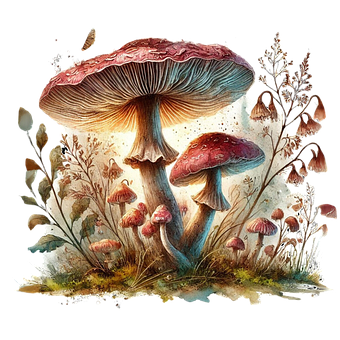 Free Ai Generated Mushroom illustration and picture