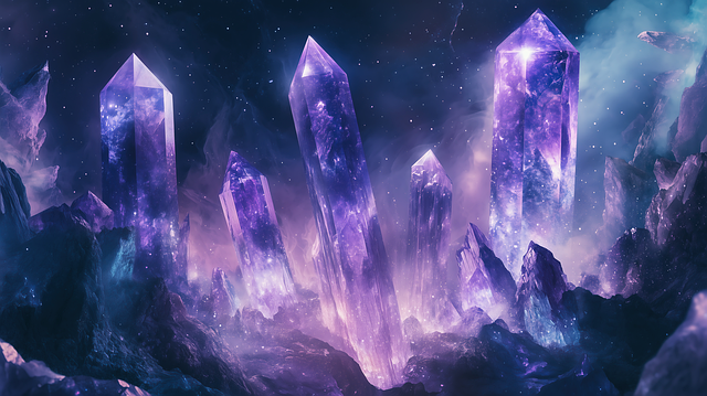 Free ai generated crystals amethyst illustration