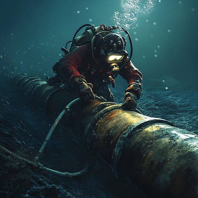 Free ai generated diver underwater illustration