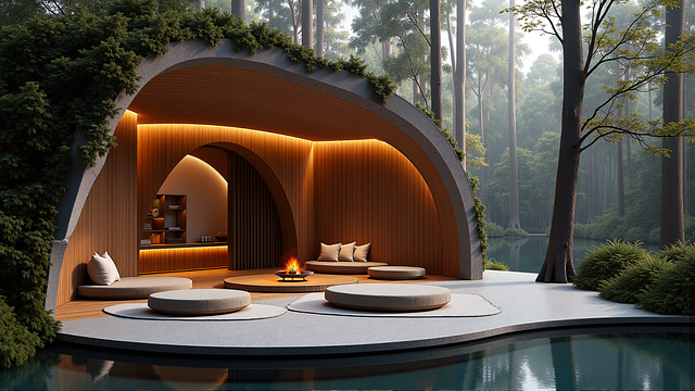 Free ai generated modern architecture illustration