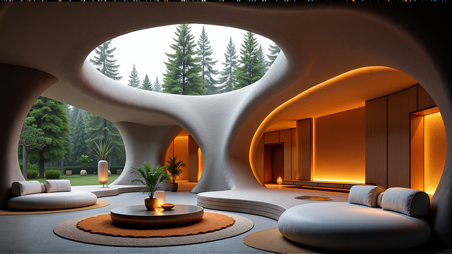 Free ai generated modern architecture illustration