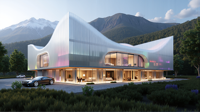 Free ai generated modern architecture illustration