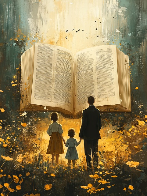 Free ai generated family book illustration