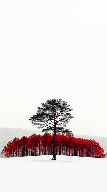 Free ai generated tree solitude illustration