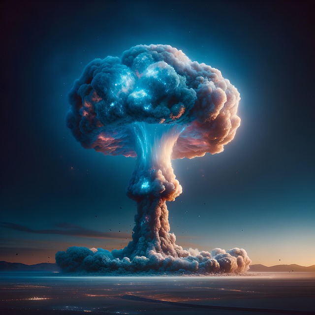 Free nuclear energy explosion illustration