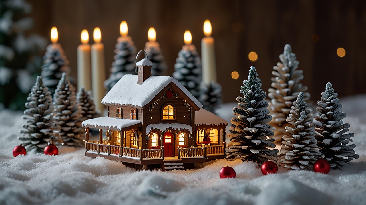 Download free HD stock image of Ai Generated Christmas Free ai generated christmas decoration illustration
