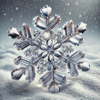 Ai Genereret, Snefnug, Glas, Vinter, Sne