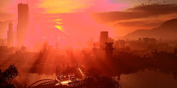 Free Landscape Red photo and picture