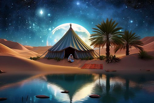 Free Desert Night illustration and picture