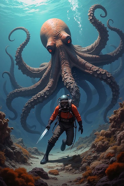 Free sea nature octopus illustration