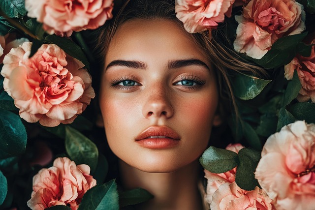 Free woman face natural beauty illustration