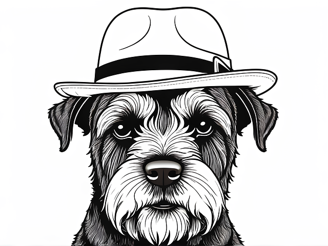 Hund, Hut, Fedora, Niedlich, Zeichnung