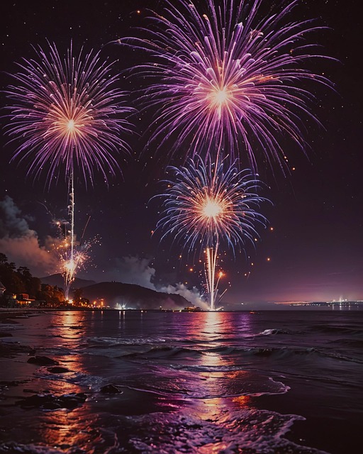 Free fireworks 2025 night illustration