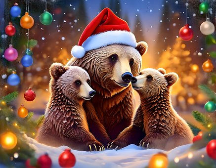Oso De Peluche, Oso, Osos, Navidad