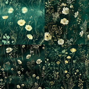 Free Dark Green Seamless Pattern illustration and picture
