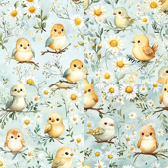 Free Watercolor Easter Chicks illustration and picture