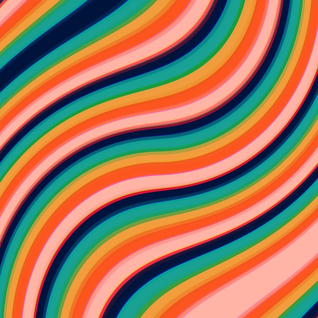 Free wave flow flowing illustration
