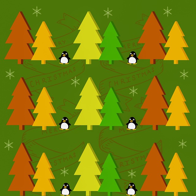 Free Christmas Trees Penguins photo and picture