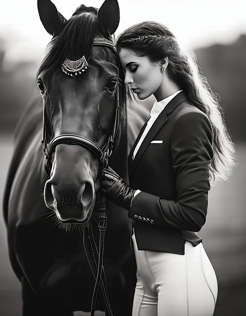 Caballo, Chica, Elegante, Generado A