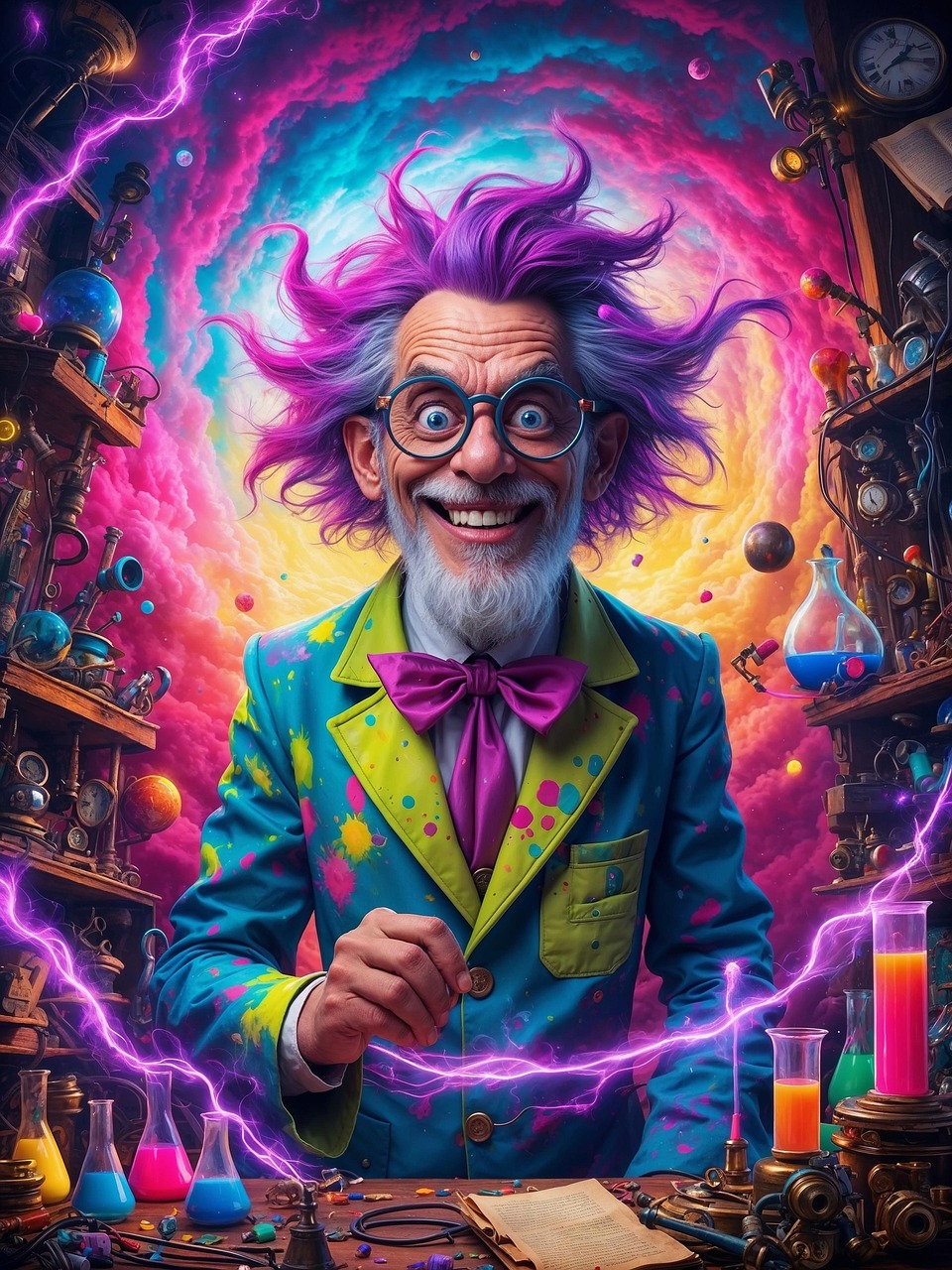 Download free HD stock image of Ai Generated Professor Free ai generated professor teacher illustration