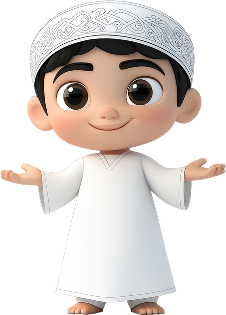 Free ai generated boy muslim illustration