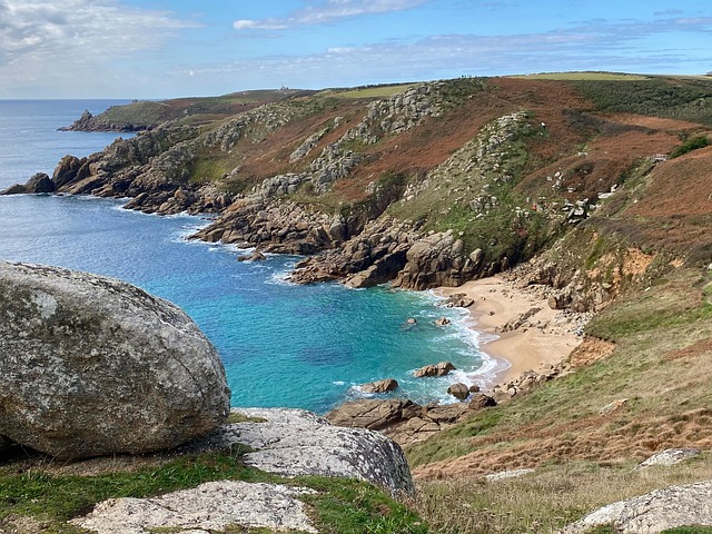 Cornwall, Kust, Zee, Landschap, Strand