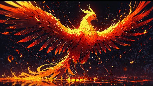 Híper Realista, Fuego, Pájaro, Fénix