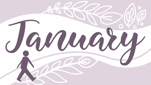 Free january lettering january illustration winter typography illustration