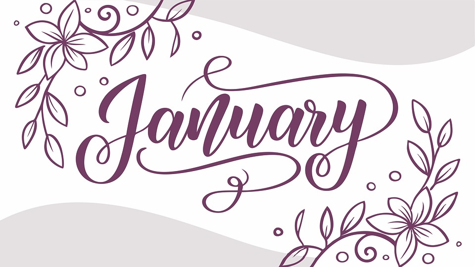 January Patterned Letters Download January Lettering, January Illustration, Winter Typography ...