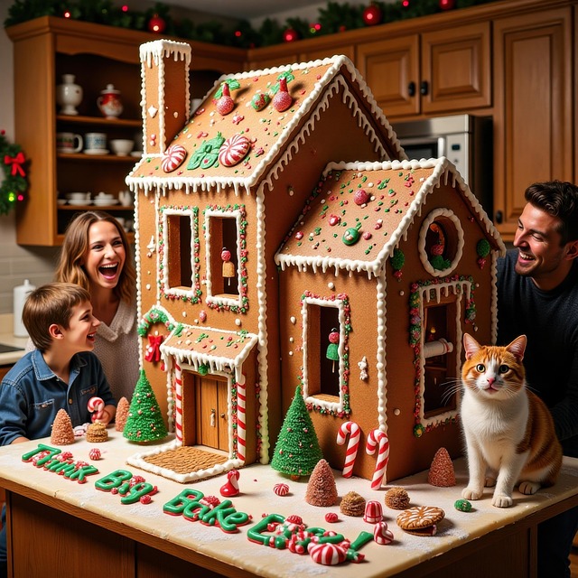 Free Gingerbread House illustration and picture