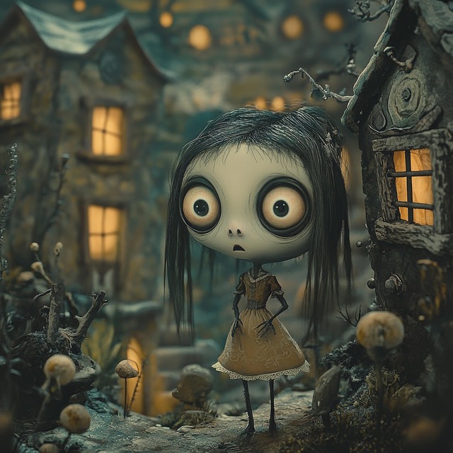 Free ai generated girl whimsical illustration