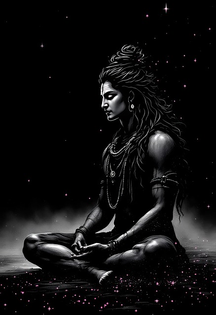 Free ai generated shiva shadow shiva illustration